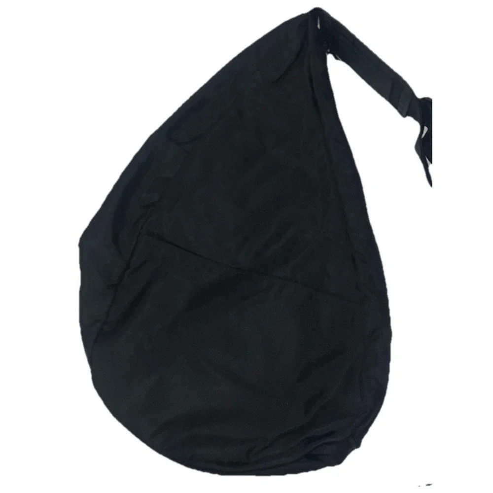 LL Bean Ameribag Healthy Back Bag Black Nylon Sling Backpack Vintage Travel Bag